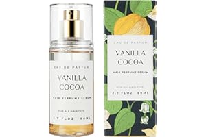 BENATU Hair Perfume for Women, Summer Lightweight Long Lasting Fragrance Mist - 3:7 Hydrating Serum Alcohol Free Formula, Argan Oil Scented Hair Spray with Keratin & Elastin (Vanilla Cocoa) 2.7 fl oz