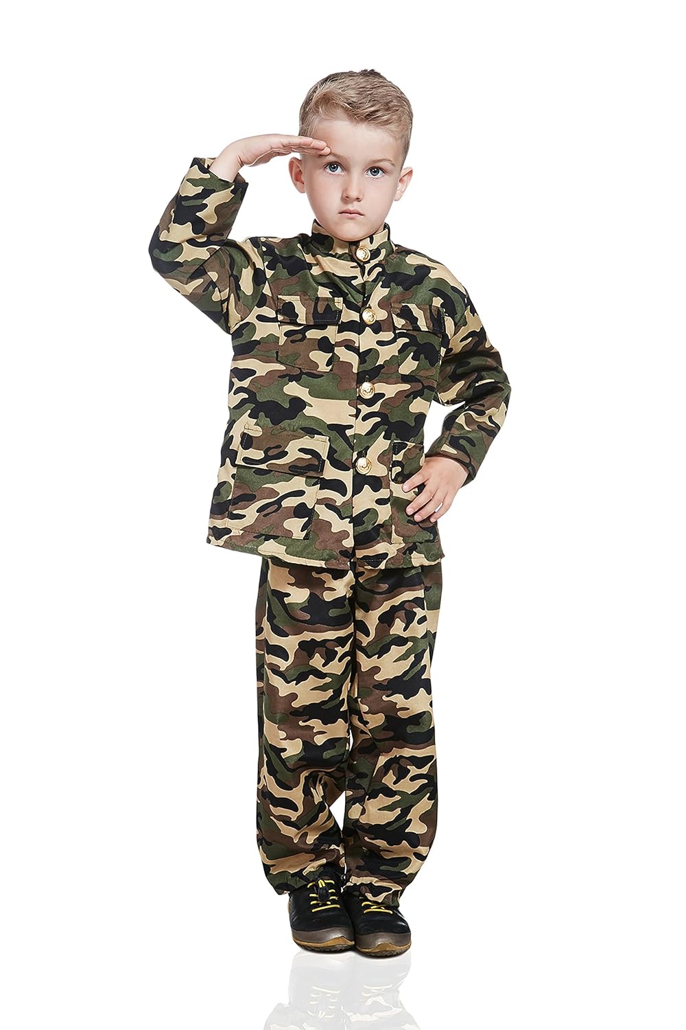 Buy Kids Army Boy Halloween Costume Military Soldier Recruit Camo Dress