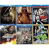 Ultimate Action & Adventure 6-Movie Blu-ray 3D Collection:The Hobbit The Desolation of Smaug/An Unexpected Journey/Battle Of The Five Armies/ Hercules/ Terminator Genisys/ Sin City