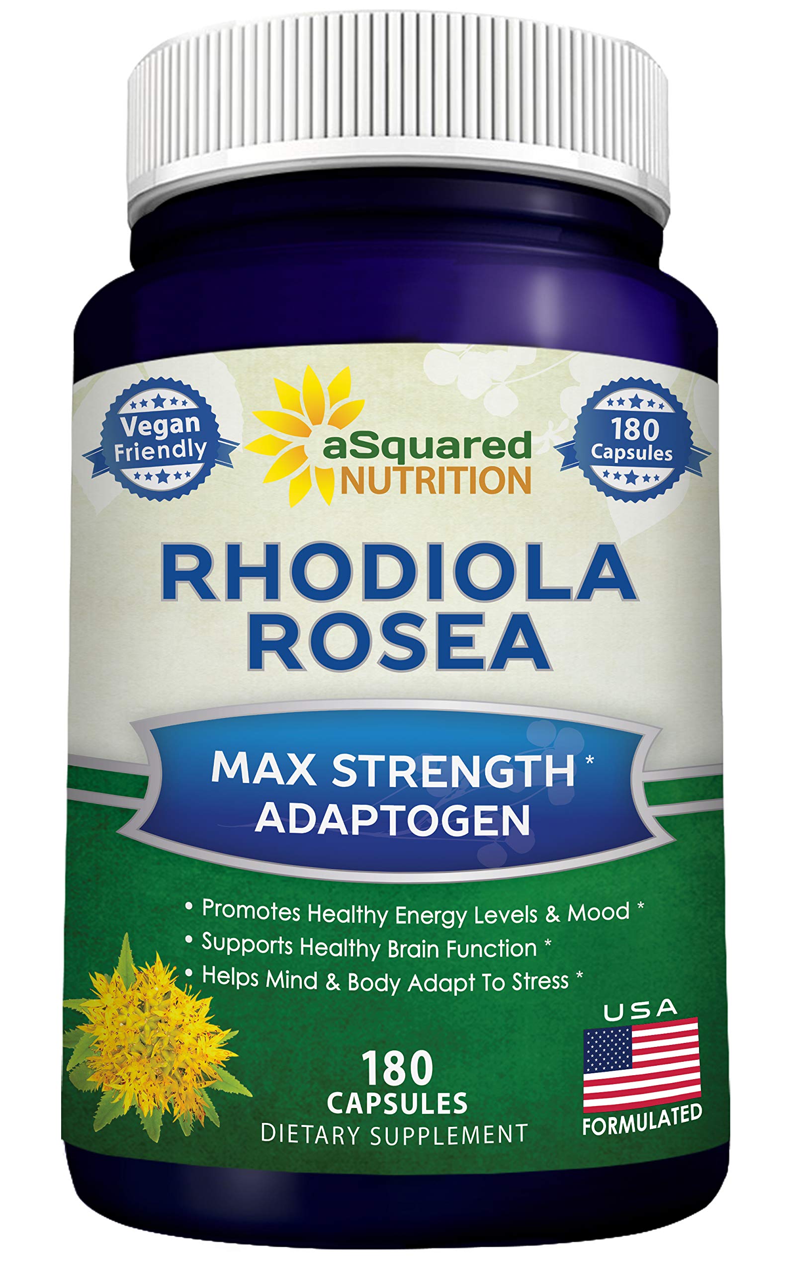 Rhodiola Rosea Supplement 1000mg 180 Vegan Capsules Max Strength