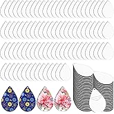 200 pcs Sublimation Earring Teardrop Blanks Bulk Double-Sided MDF Wood Blank Sublimation Earring for Sublimation White Tear Drop Earrings for DIY Craft