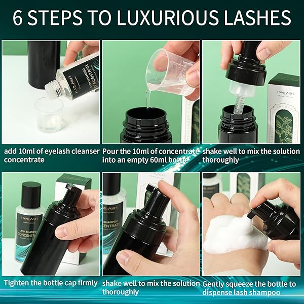 LASH SHAMPOO CONCENTRATE (100ML/ 3.42OZ): DEEP CLEANSE, LONG-LASTING HYDRATION, GENTLE FORMULA (SENSITIVE EYES & LASH EXTENSIONS MAKES UP TO 20.5OZ), 6 CUSTOMIZABLE FRAGRANCES (TEA TREE)