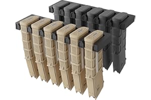 HEKAGURA Durable ABS 6 Standard Rack Wall Mount, Wall Magazine Display, for Standard PMAG Wall Mount Magazines, Home Storage Rack
