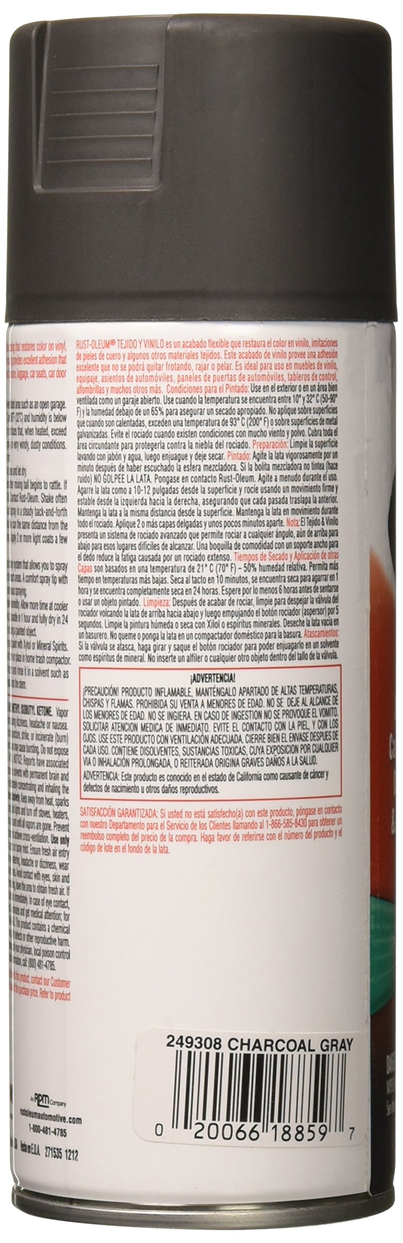 RustOleum 249308 Automotive Fabric & Vinyl Spray Paint, 11Ounce