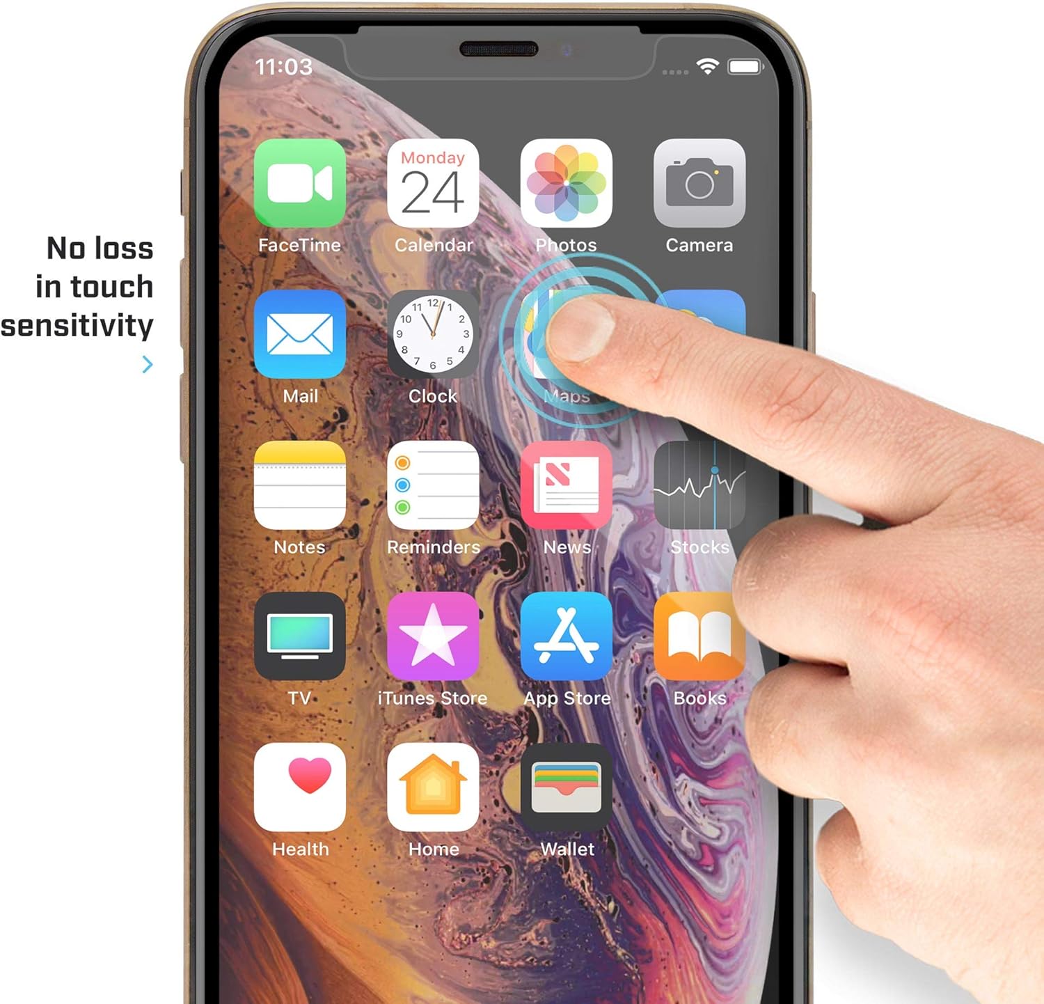 BodyGuardz - Pure 2 Edge Glass Screen Protector for iPhone 11, Ultra-Thin Edge-to-Edge Tempered Glass Screen Protection - Case Friendly
