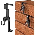 Lewufe Stainless Steel Brick Wall Clips, Hooks Clamp Outdoor Heavy Duty 1-3/4" to 2-3/4" Hangers No Drill, 6 Packs