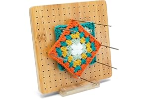 MicoSim Bamboo Crochet Blocking Board,Crochet Accessories for Knitting Crochet and Granny Squares,Blocking Board for Crochet Knitting and Crochet Projects… (7.7in)…