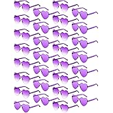 Flutesan 30 Pairs Heart Shaped Sunglasses Bulk Rimless Heart Sunglasses Accessories Candy Eyewear for Women Men Party Favors