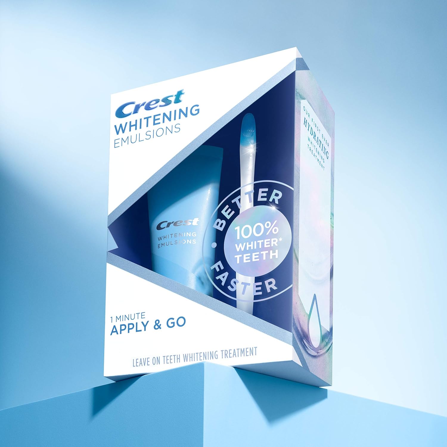Crest Whitening Emulsions Leave-on Teeth Whitening Kit With Whitening Wand, 0.88 Oz (25 G), 0.88 ounces: Beauty