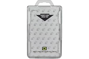 ID Stronghold - RFID Blocking Secure Badge Holder - Duolite 2 Card ID Holder - Poly Carbonate - Heavy Duty Hard Plastic ID Badge Holder - USA Molded and Assembled - FIPS 201 Approved - Clear