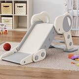 AIYAPLAY Toddler Slide Foldable Indoor Outdoor Grey PE PP 1.5-3 Years Old view 8