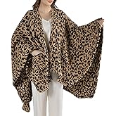 JOOJA Wearable Blanket Super Soft Feather Yarn Blanket Shawl with Pockets Fuzzy Throw Blanket TV Blanket for Adults Teens