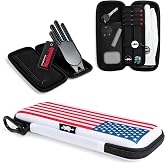 Platypus Golf Co. Golf Accessory Organizer Case with Golf Glove Holder | EVA Travel Case with Reversible Glove Shaper, Bamboo Golf Tees, Ball Marker, Mesh Pocket, Storage Slots for Men &amp; Women
