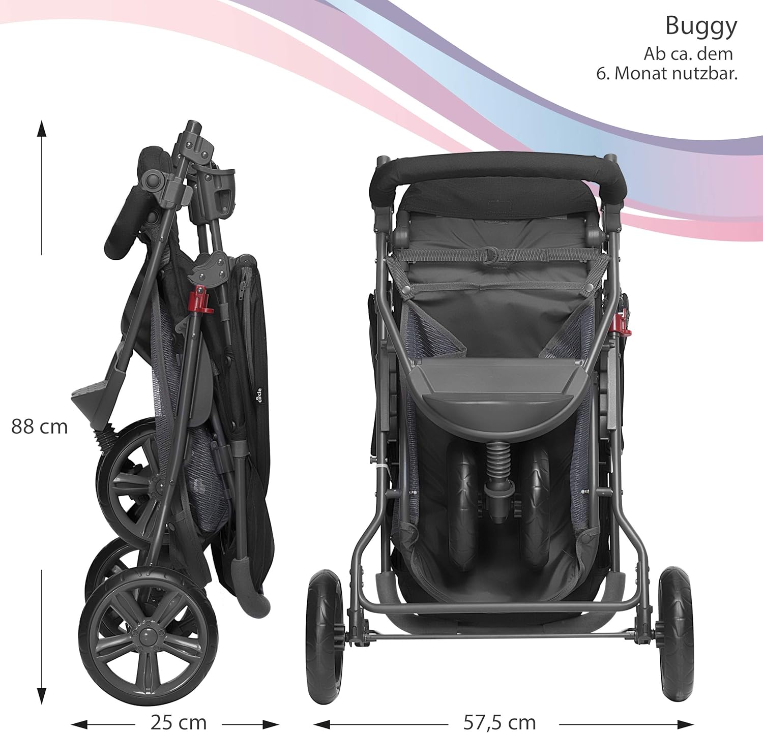 poussette canne avec position couchée