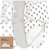 Baby Swaddle Sleep Sacks with Zipper - 3-Pack Swaddles for Newborns 0-3 Months, Infant, Baby Girls, Boys, Soft & Durable Newborn Sleep Sack, Easy Diaper Change Swaddling Blanket (The Wild 2, OS)