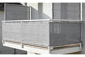 Balcony Privacy Screen Fence,3x10 FT Heavy Duty Outdoor Balcony Netting, 90% Visibility Blocking, UV Resistant Railing Cover 