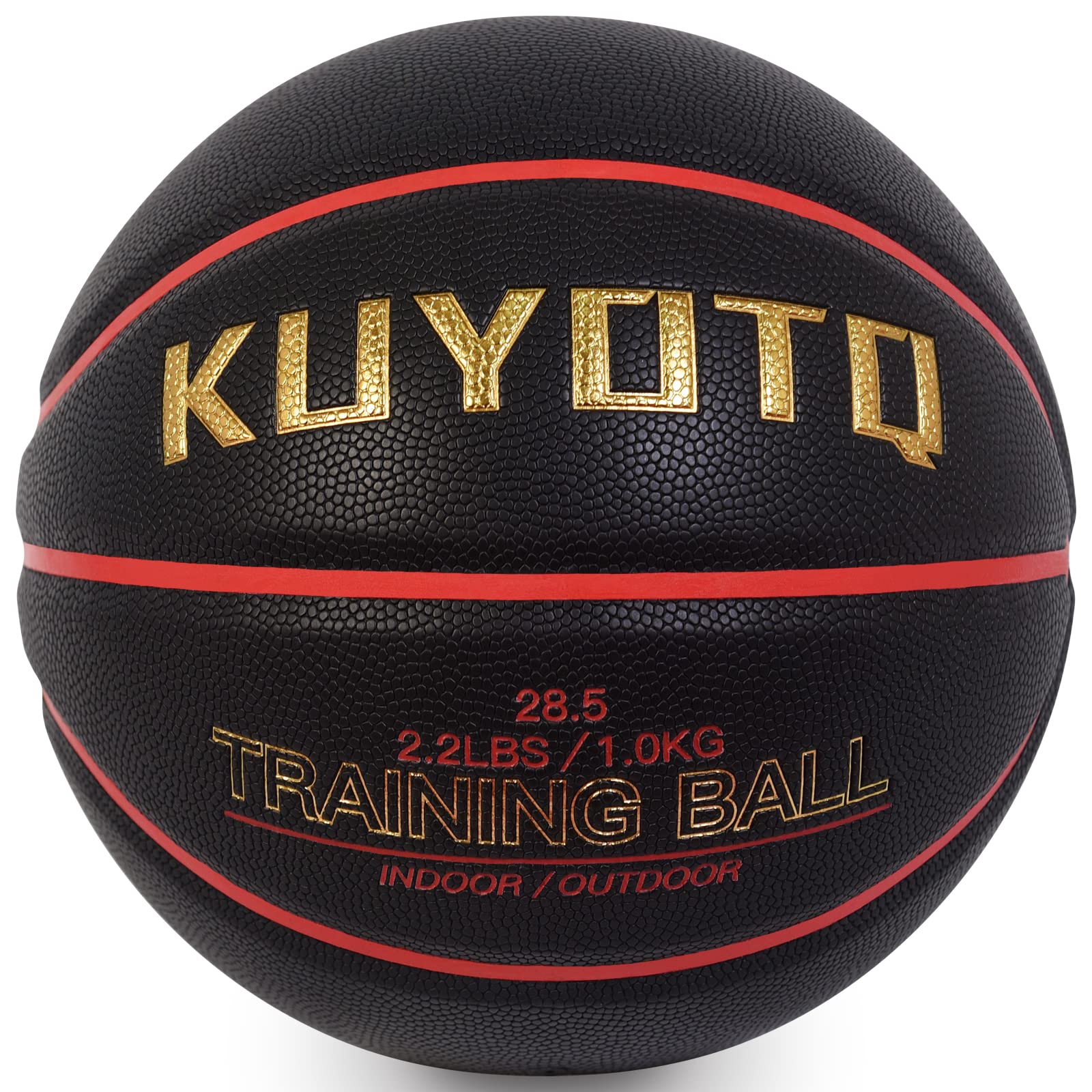Photo 1 of KUYOTQ 2.2LBS Weighted Heavy Size 6 28.5" Basketball Training Equipment Basketball PU Leather Indoor Outdoor for Women Youth Improving Ball Handling Dribbling Passing Skill (Deflated)