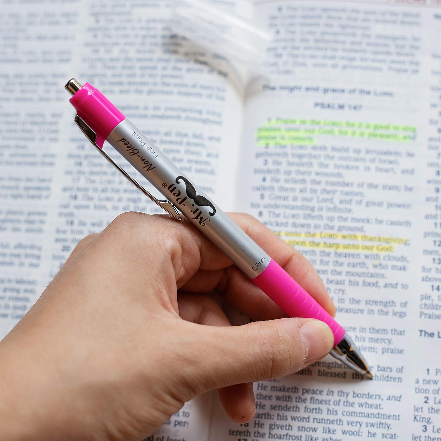 Mr. Pen- Bible Highlighters and Pens No Bleed, 8 Pack, Bible Journaling Kit, Bible Pens No Bleed Through, Gel Highlighters, Bible Markers No Bleed Through, Bible Study Kit, Christian Gifts : Office Products