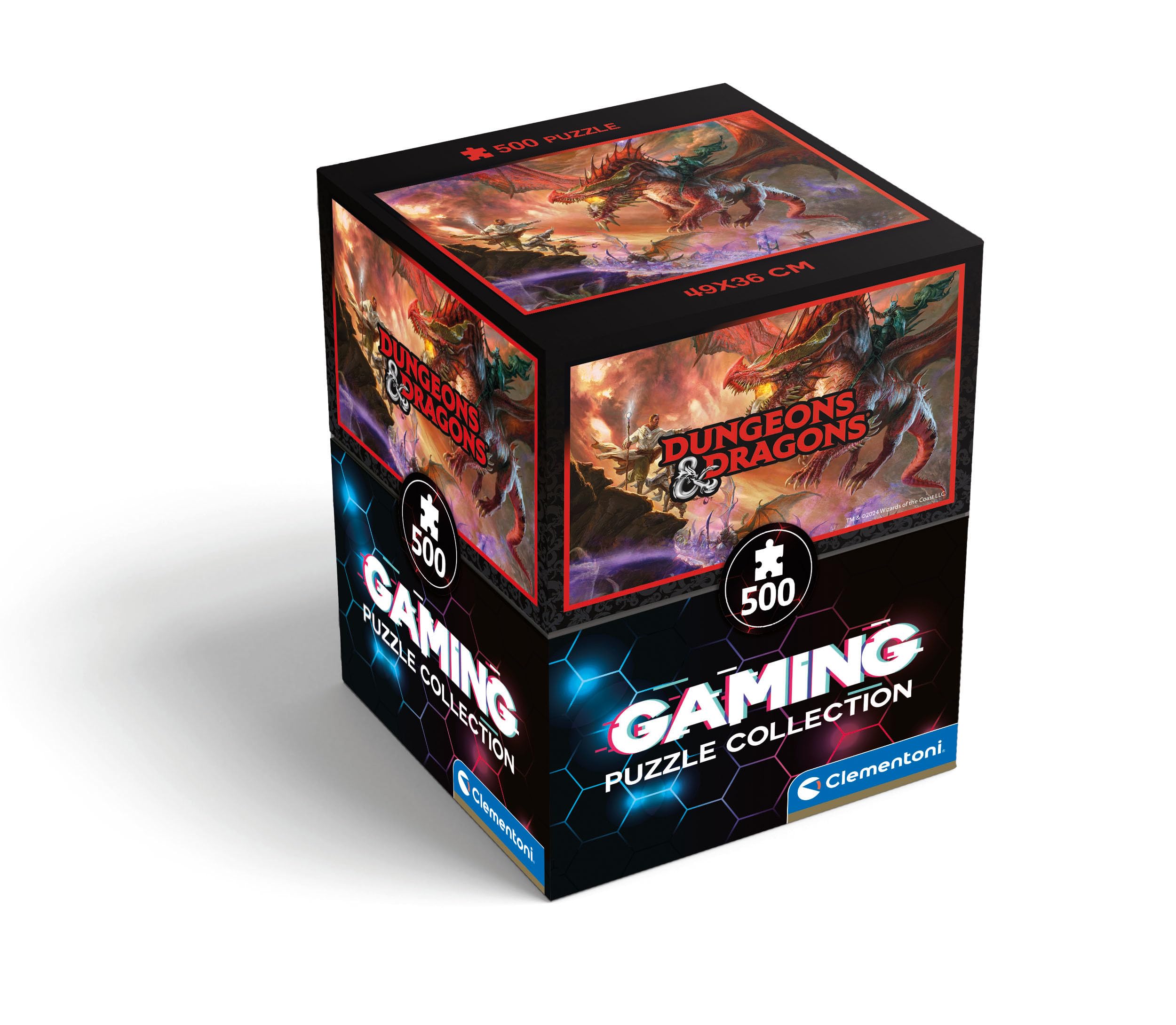 Clementoni Jigsaw Puzzle Cube Dungeons & Dragons 500 Pieces - Gaming Collection Puzzle For Adults 14-99 Years, Gift For Men/Women, Game, D&D, Made In Italy, 35561