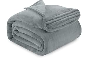 Utopia Bedding Cool Grey Fleece Blanket King Size Lightweight Fuzzy Soft Anti-Static Microfiber Bed Blanket (90x102 Inch)