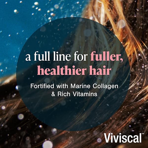 VIVISCAL THICKENING SHAMPOO, FORMULATED WITH BIOTIN AND KERATIN, FORTIFIED WITH MARINE COLLAGEN AND SEAWEED EXTRACT, STRENGTHENS AND REDUCES BREAKAGE, HEALTHIER LOOKING HAIR 250ML (8.45 FL. OZ.)