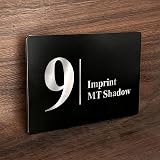 EDSG House Numbers Plaques 195mm x 130mm Composite Aluminium Black view 2