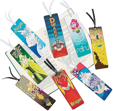 Amazon Co Jp Fun Express ラミネート加工ファンタジークリーチャーブックマーク 文房具 しおり しおり 48枚 おもちゃ