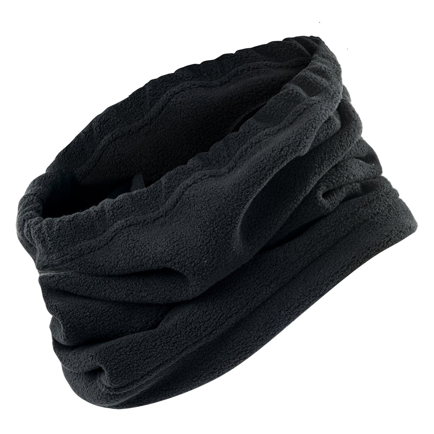 HI-TEC ARAS Multifunctional Polar Fleece Neck Warmer Ultrasport Tube Scarf for Men and Women and Children, Black, One Size