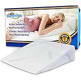 Sleepnitez 8" Wedge Pillow for Acid Reflux, Luxurious 3.25" Memory Foam Pillow Wedge for Sleeping, Anti Snoring, GERD, Post S
