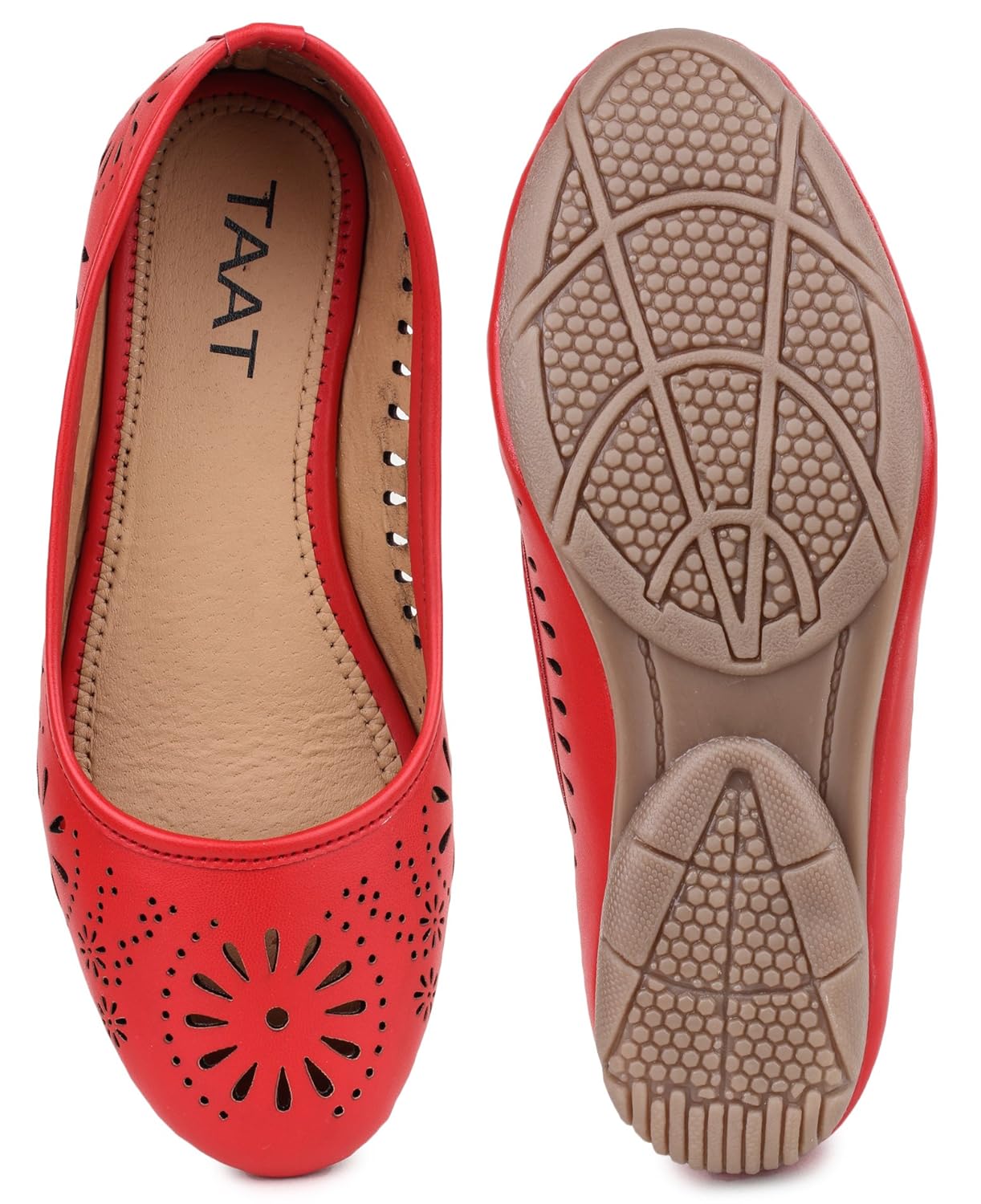 taat women's casual napa leather flat belly shoe