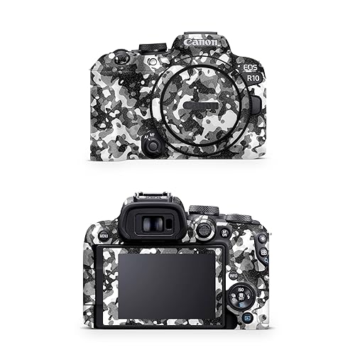 Glossy Glitter Camera Skin Compatible with Canon EOS R10 Camera (2022) - Black Modern Camo - Premium 3M Vinyl Protective Wrap Decal Cover - Easy to Apply | Crafted in The USA by MightySkins - Amazon deal for $31.77