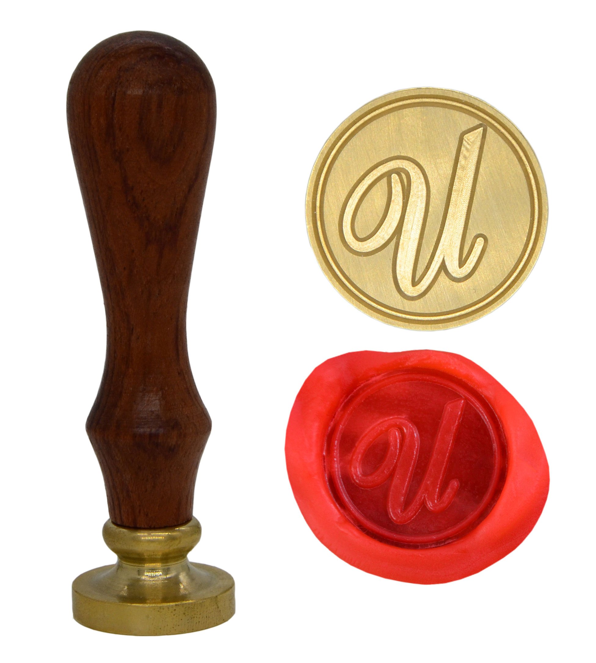 Wax Seal Stamp Letter A-Z, Alphabet Initial Sealing Stamp for Christmas & Thanksgiving Cards, Wedding Invitation W-S-2 (Letter U)