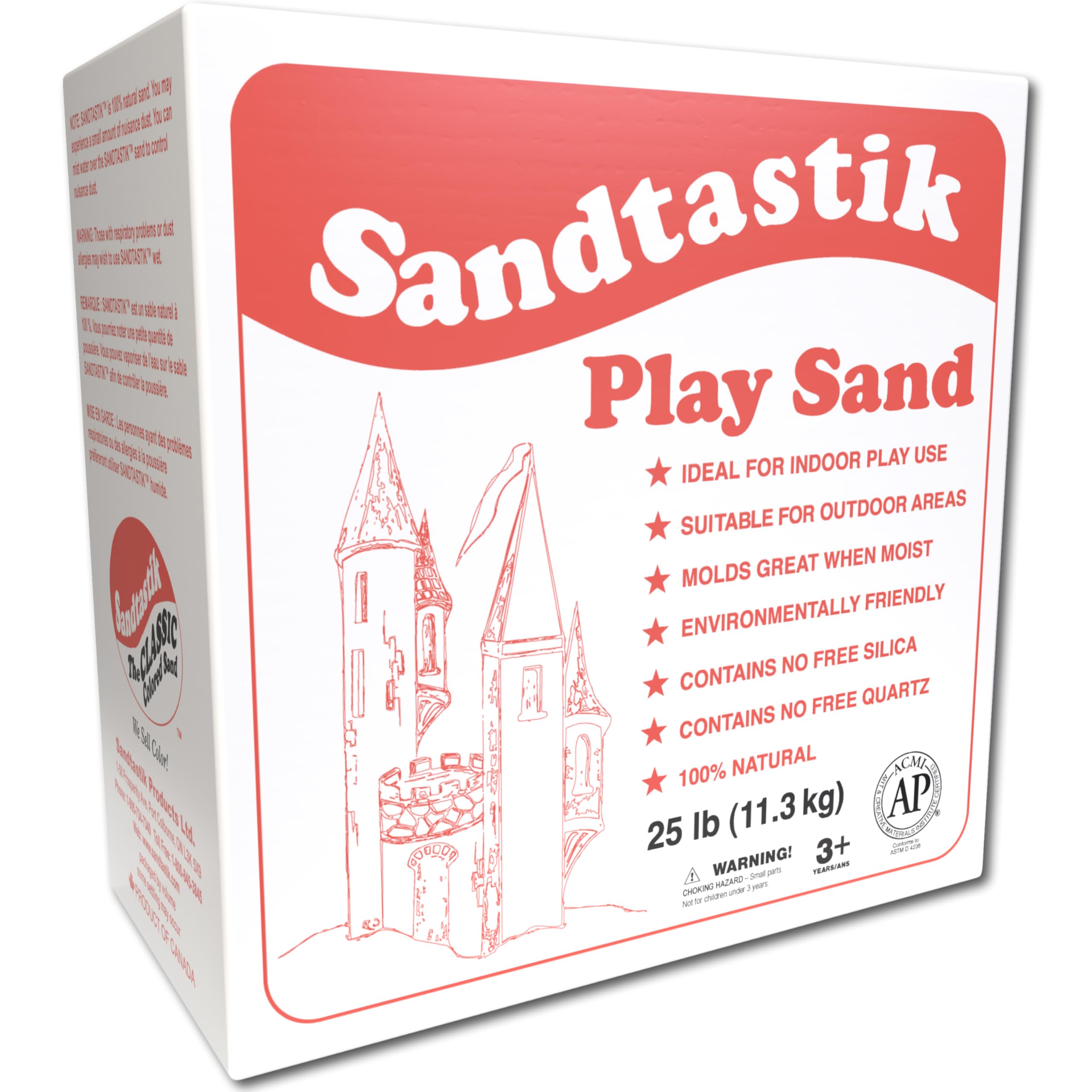 Sandtastik Sparkling White Play Sand, 25 lb (11.3 kg)