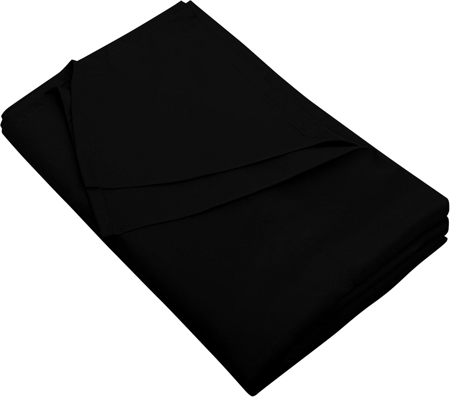 FLXXIE California King Size Flat Bedding Sheet, Ultra Soft Microfiber Bed Flat Sheet, Classic and Durable, Wrinkle, Fade, Stain Resistant, Black: Kitchen & Dining
