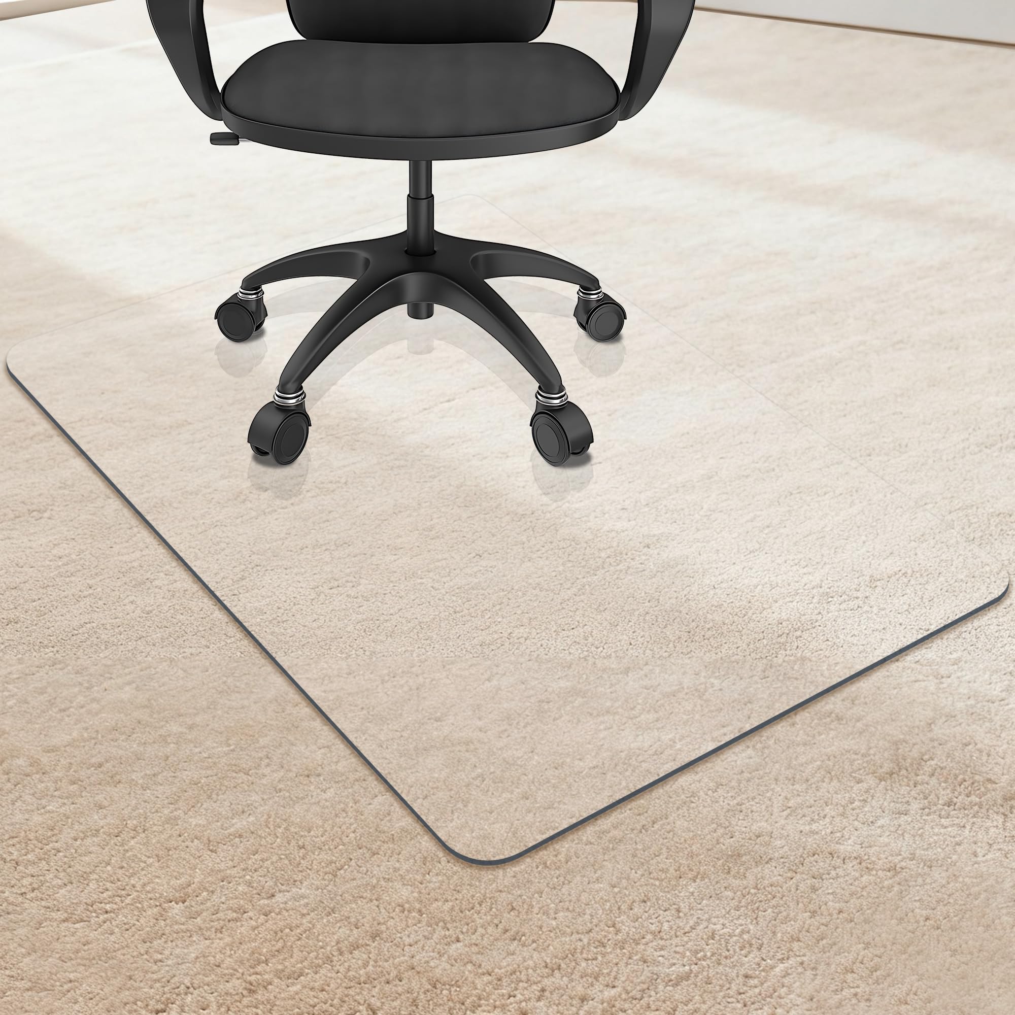 Photo 1 of [Upgraded Version] Office Chair Mat for Carpet, 48" x 32" - 0.15" Thick Premium Chair Mats Hard Floor,Odorless, Easy to Clean with 4 Non-Slip Pads for Carpet & Hardwood Floors