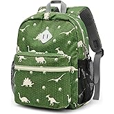 STEAMEDBUN Corduroy Toddler Backpack for Boys Girls 2-4, Kids Preschool Backpack for Kindergarten - Dinosaur