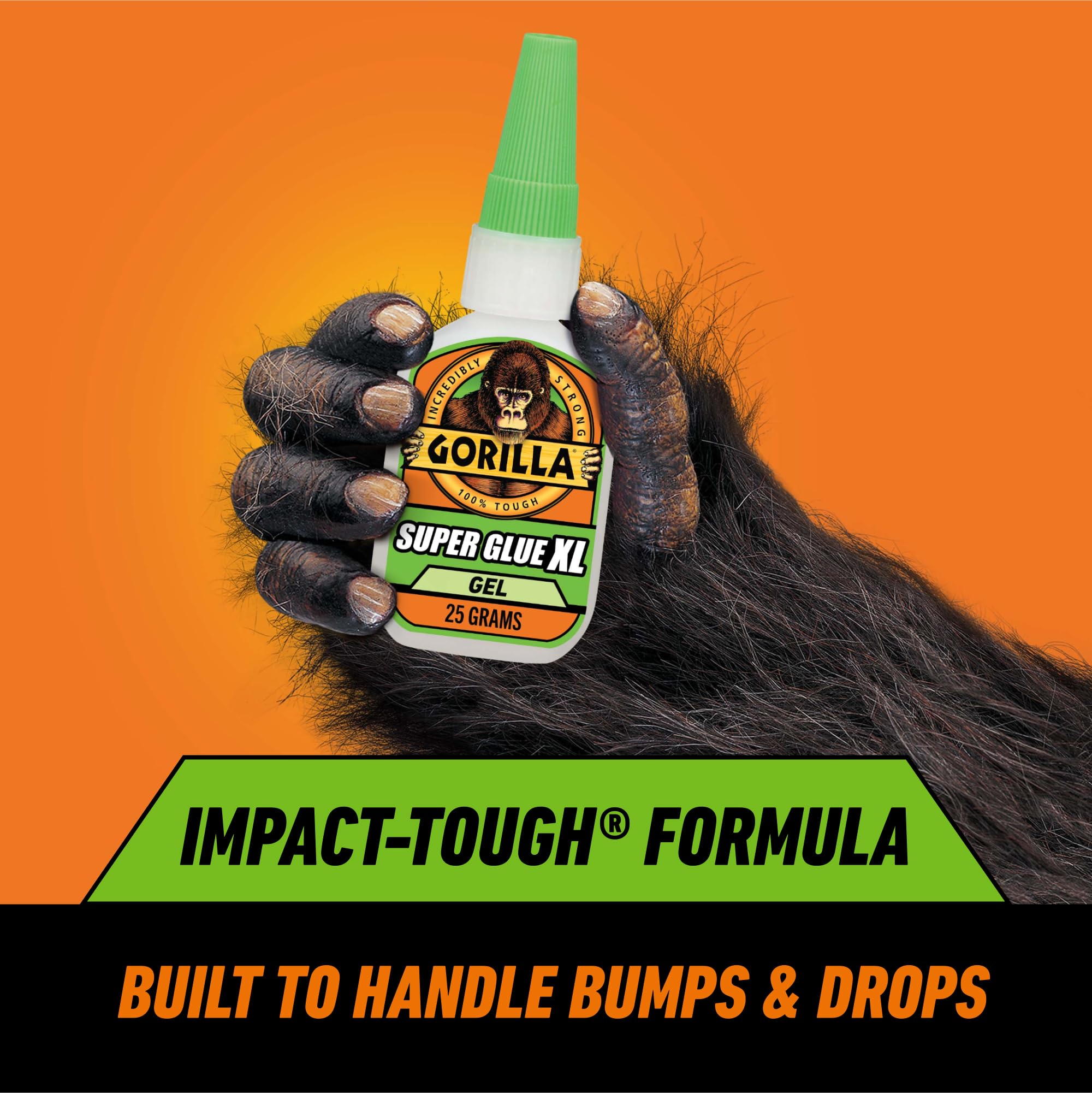 Gorilla Super Glue Gel XL, Clear Glue, 25 Gram (Pack of 1) - All Purpose and Fast Setting for Projects and Repairs