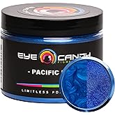 Eye Candy Pigments Premium Blue Mica Powder - Pacific Blue (50gr) - for Epoxy, Resin, Soap, Paint, Woodworking, Acrylic Pouring, Bath Bombs, Fishing Lures - DIY Arts and Crafts Additive