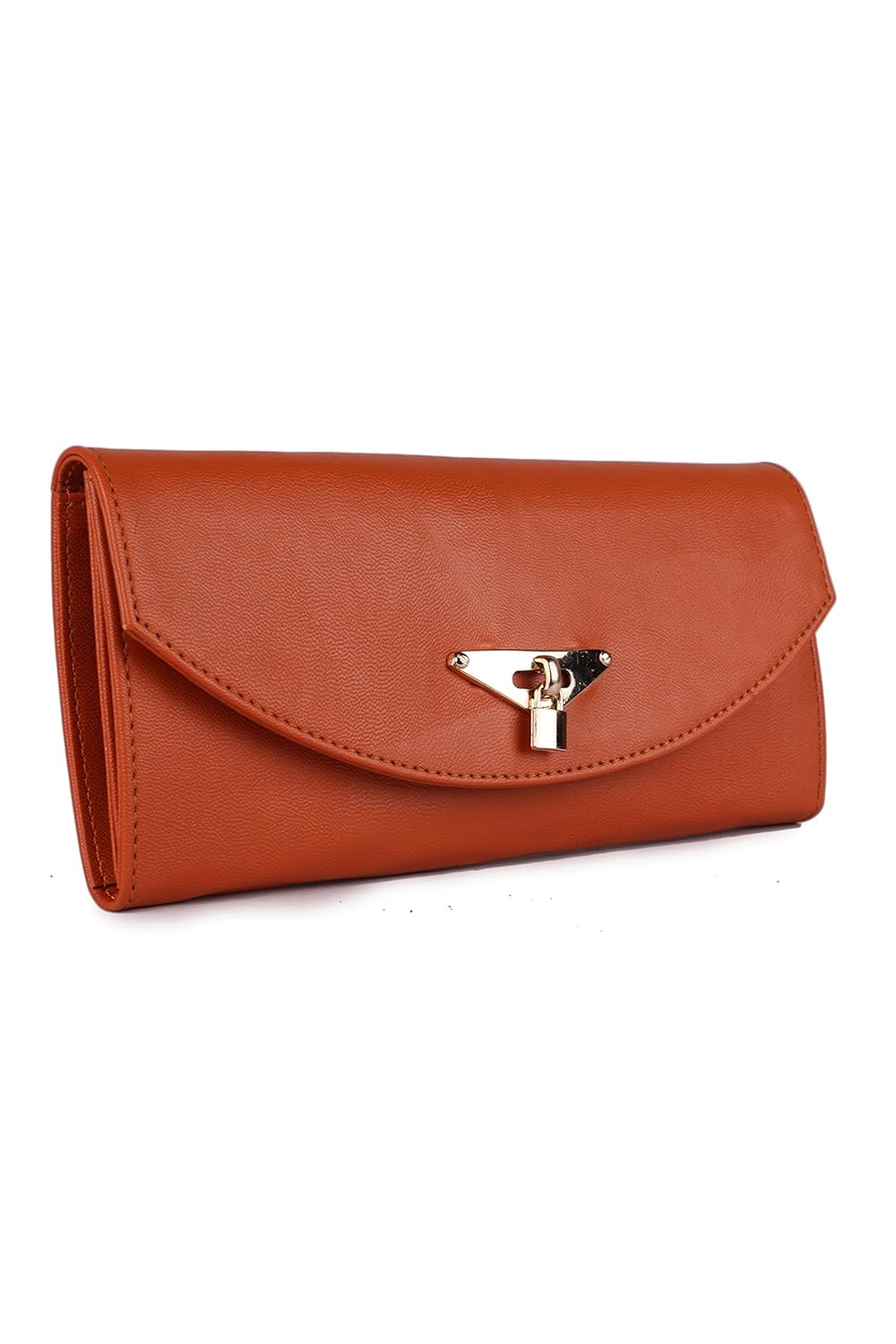jfc women orange pu clutch