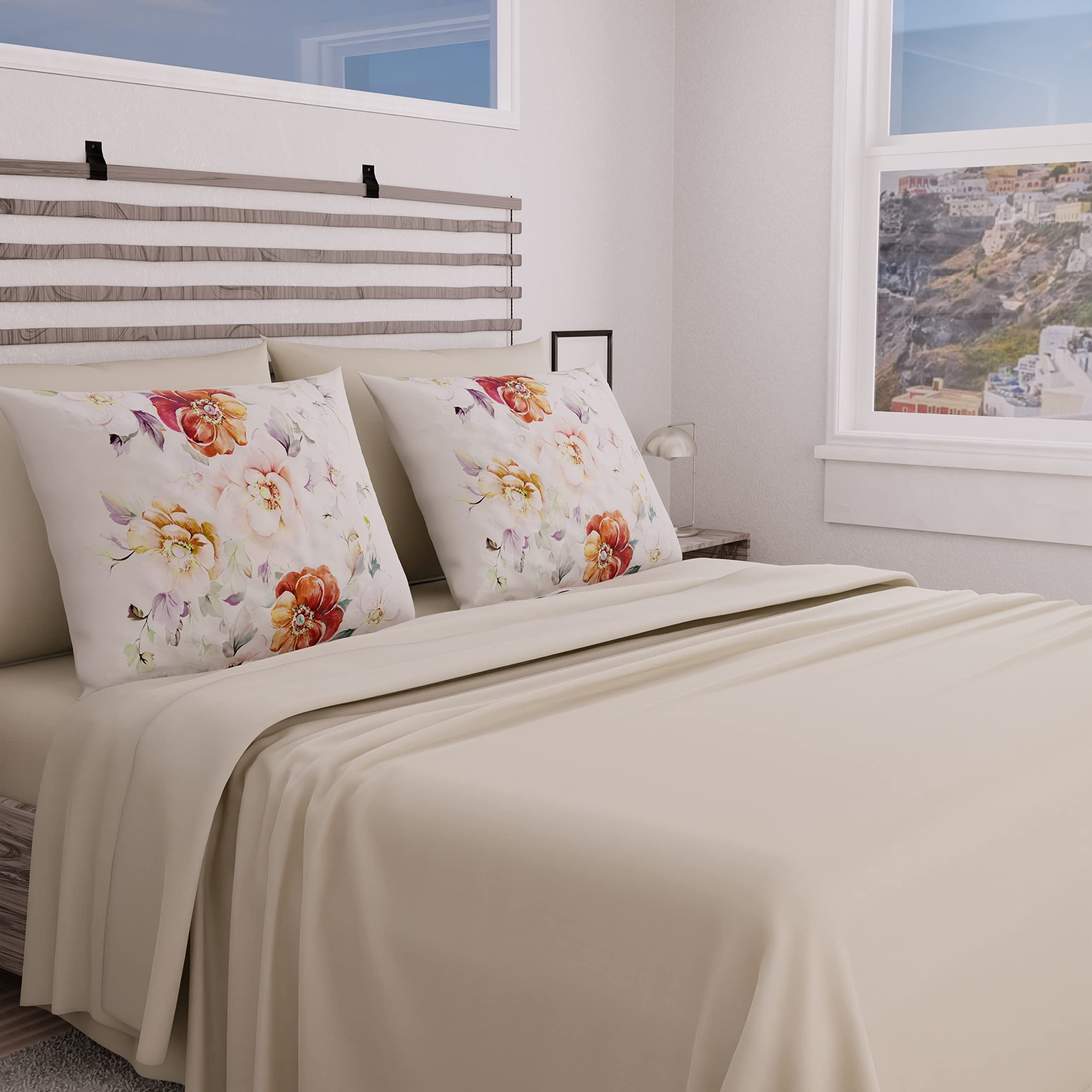 PETTI Artigiani Italiani - Complete Bed Set, Double Sheets, Painted Sheets 2, Double Bed Set, Printed on Pillowcases 100% Made in Italy — image 1