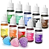 Upgraded Oil Based Food Coloring for Chocolate, 10 Colors Oil Food Coloring for Candy Melts, Edible Food Dye for Baking Cake 