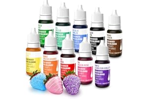 Upgraded Oil Based Food Coloring for Chocolate, 10 Colors Oil Food Coloring for Candy Melts, Edible Food Dye for Baking Cake 