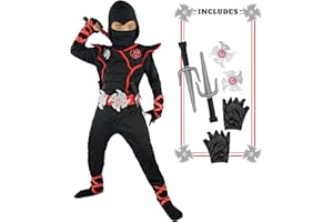 Spooktacular Creations Ninja Costume Deluxe Ninja Costume for Boys Halloween Ninja Costume Dress Up