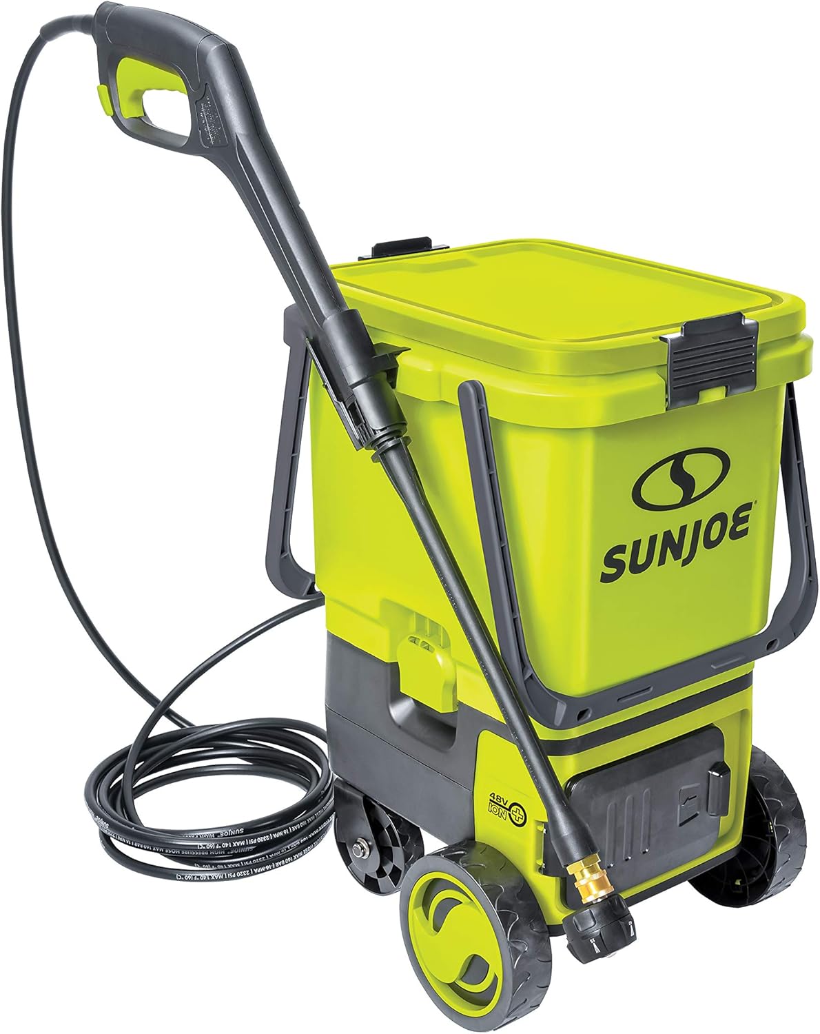 Sun Joe 24V-X2-PW1200 1196 Max PSI 1 GPM 48-Volt iON+ Cordless Portable Pressure Washer Kit w/ 2 x 4.0-Ah Batteries and Charger : Garden & Outdoor