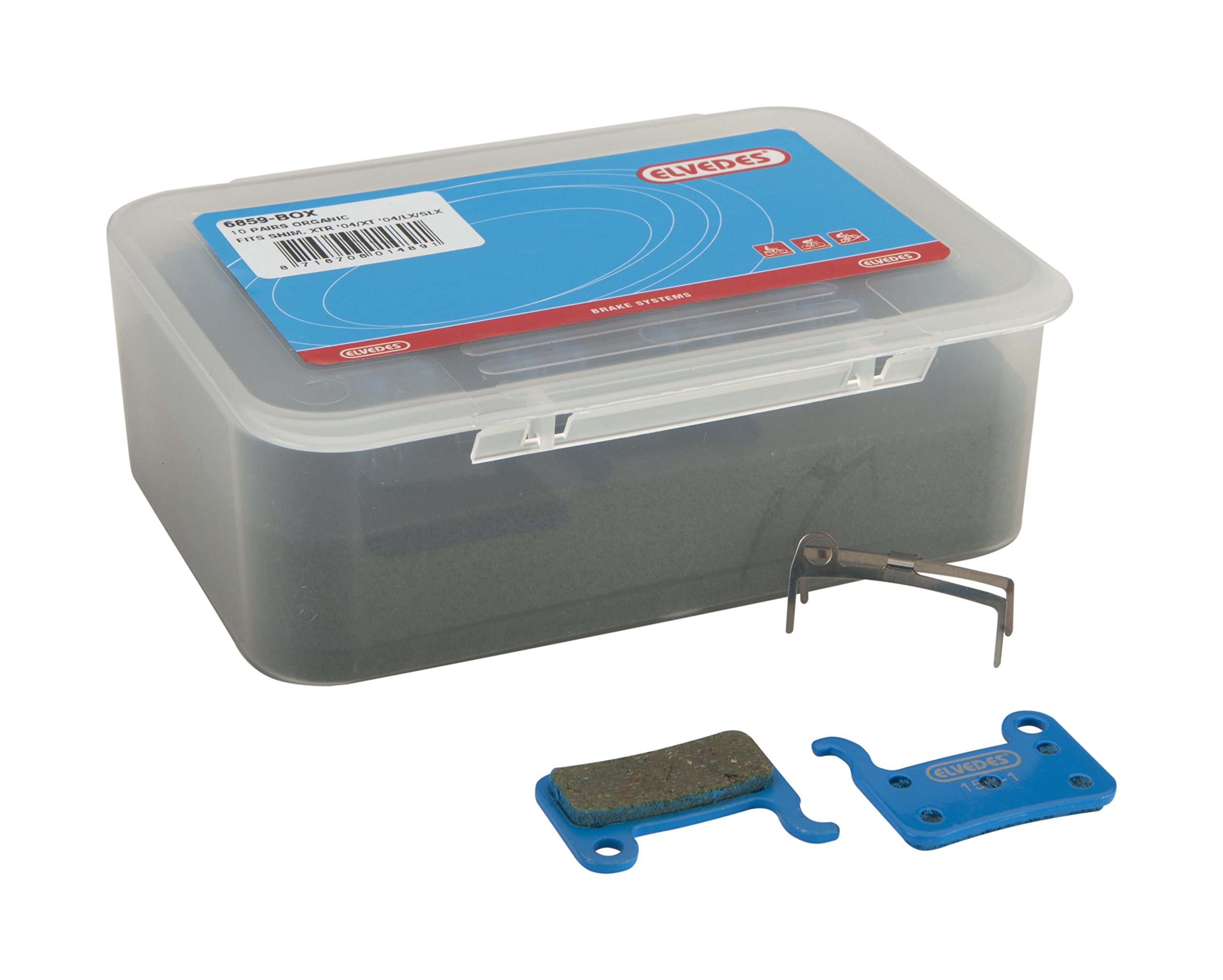 Elvedes E6859-Box Unisex Adult Bicycle/Mountain Bike/E-Bike/Road Brake Pad, Blue