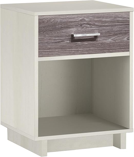 Amazon Com Ameriwood Home Colebrook Nightstand Vintage White Weathered Oak Furniture Decor