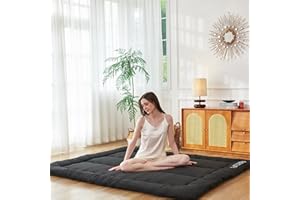 GORTUPI Twin Japanese Floor Mattress Foldable Japanese Futon Mattress for Floor Bed Mattress Topper for Sleeping Roll Up Tatami Mattress Japanese Folding Mattress Black B,Twin