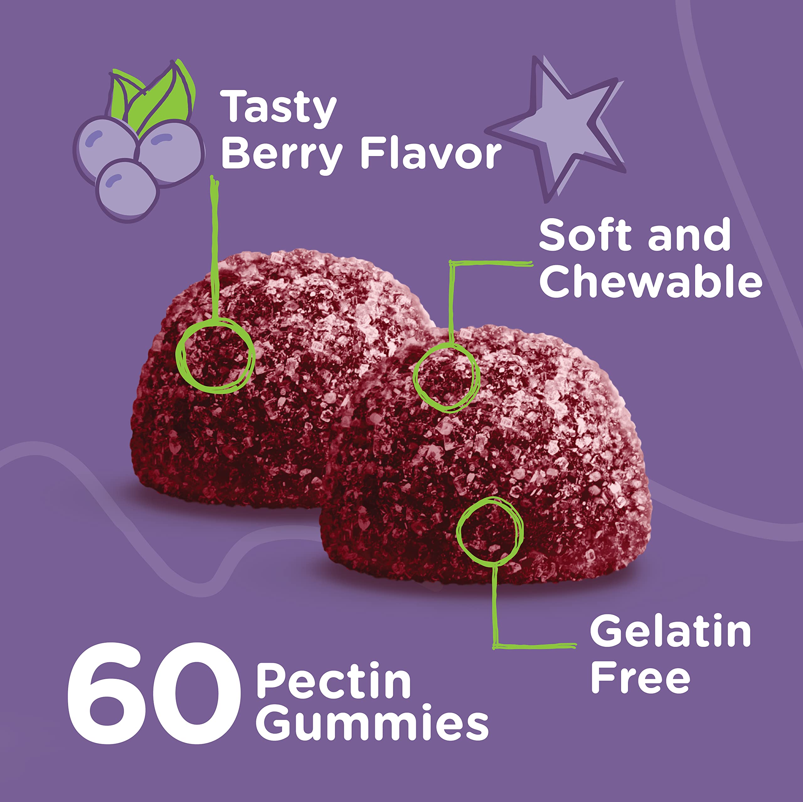 Viteey Sambucus Elderberry for Kids Immune Support Supplements with Vitamin D3 & Vitamin C - 3-1 Immune Booster - Vegetarian, Gelatin Free, Gluten Free, GMO Free - Tasty Chewable Berry Flavored Gummy