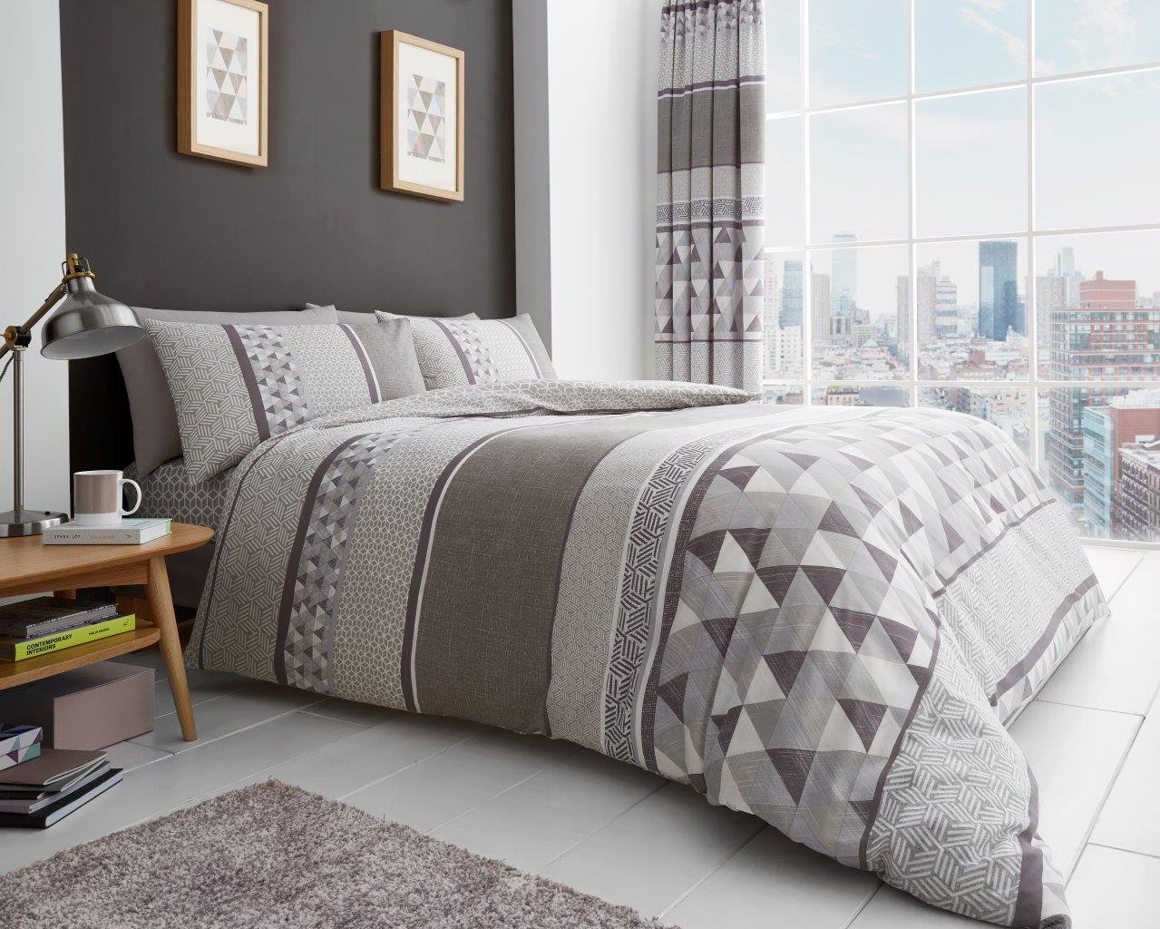 GC GAVENO CAVAILIA Gaveno Cavailia Madison Luxurious Bed Set with Duvet Cover and Pillow Cases, Polyester-Cotton, King-Natural