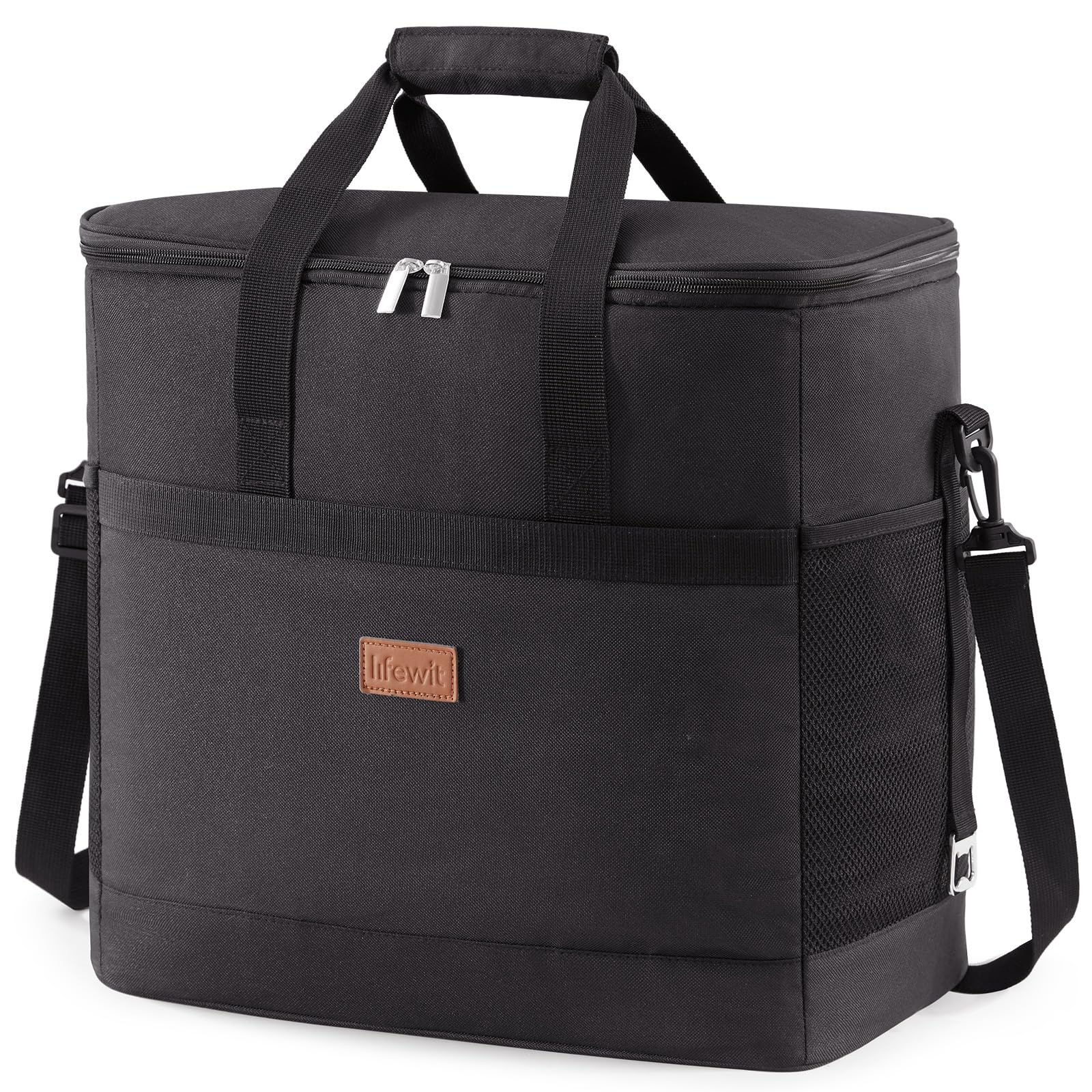 Lifewit Cooler Bag 60 Cans Collapsible and Insulated Large Lunch Bag Leakproof Soft Cooler Portable for Camping/BBQ/Family Outdoor Activities, Black